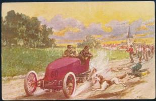 1908 Brüsszel, Kézdi-Kovács László (1864-1942) festőművész, műkritikus által haza, családjának küldö...