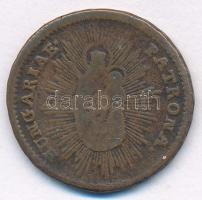 1766. Rézdénár "Mária Terézia / zárt korona" T:F ph. Huszár: 1756., Unger III.: 1278