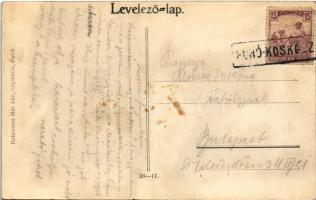 Puhó, Púchov; utca. Reismann Mór kiadása / street + "PUHÓ-KOSKÓCZ" vasúti mozgóposta (fl)