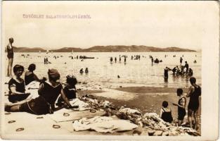 Balatonföldvár, strand, fürdőzők. Nagy I. kiadása (EK)