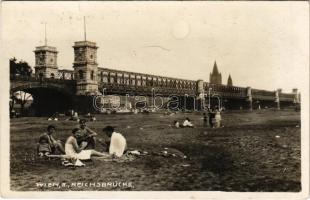 1931 Wien, Vienna, Bécs; Reichsbrücke / bridge, picnic. photo