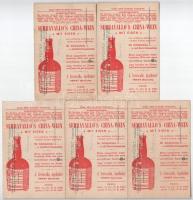 Venezia, Venice; Serravallo féle vasas China-bor reklámlapja / Vino di China ferruginoso Serravallo....