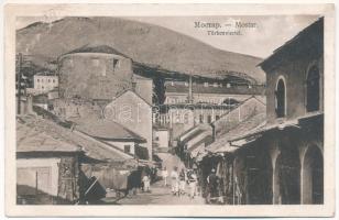 1916 Mostar, Türkenviertel / Turkish district + "K. UND K. MILIT. POST MOSTAR"