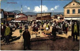 1914 Sarajevo, Marktszene / market + "K. und K. MILIT. POST SARAJEVO"