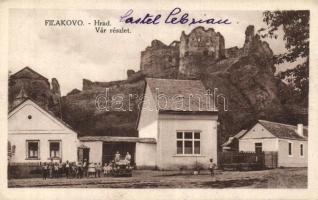Fülek castle with automobile