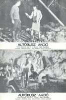 ,,Autóbusz akció" című román film jelenetei és szereplői, 11 db produkciós filmfotó (vitrinfotó...