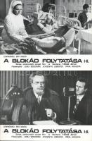 ,,A blokád folytatása" című szovjet film jelenetei és szereplői, 11 db produkciós filmfotó (vit...