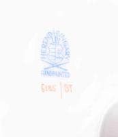 Herendi virág mintás bonbonniere. Kézzel festett, jelzett, hibátlan d: 10 cm