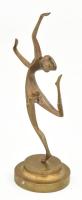 Art deco táncos lány figura. Bronz kisplasztika, jelzés nélkül m: 19 cm