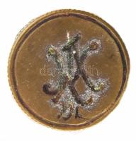 Pecsétnyomó Goethe büszttel. Bronz, monogramos, XIX. sz. vége. 8 cm