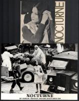 ,,Nocturne" című szovjet film jelenetei és szereplői, 19 db vintage produkciós filmfotó (vitrinfotó, lobbyfotó) ezüst zselatinos fotópapíron, a használatból eredő (esetleges) kisebb hibákkal, + hozzáadva egy filmismertető nyomtatvány, 18x24 cm