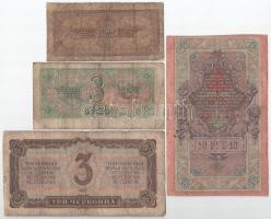 7db-os vegyes német és szovjet bankjegy tétel, közte Német Birodalom 1910. 1000M piros pecsét, hétje...