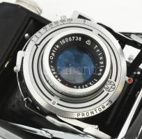 Welta Weltax 6x6 fényképezőgép, Trioplan 75mm f/2.9 objektívvel, működőképes, jó állapotban bőr tokk...