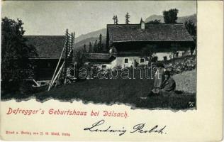 1901 Dölsach (Tirol), Defreggers Geburtshaus / birthplace of Franz Defregger, Austrian painter (EK)