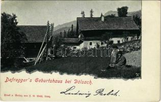 1901 Dölsach (Tirol), Defregger's Geburtshaus / birthplace of Franz Defregger, Austrian painter (EK)