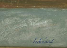 Schéner Mihály (1923-2009): Csendélet. Olaj, farost. Jelzett. Hátoldalán Schéner MIhály rajzával, au...