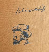 Schéner Mihály (1923-2009): Csendélet. Olaj, farost. Jelzett. Hátoldalán Schéner MIhály rajzával, au...