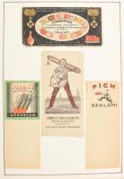 Óriási számolócédula gyűjtemény. 260 darab különböző számolócédula igényesen rendezve lapokon (apró ...