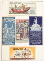 Óriási számolócédula gyűjtemény. 260 darab különböző számolócédula igényesen rendezve lapokon (apró ...