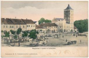 Lezajsk, Magistrat i rynek / town hall, market square (glue marks)