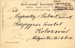 1915 Warszawa, Varsovie, Warschau, Warsaw; Zamek / Chateau royal / royal castle, horse-drawn tram (s...