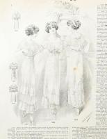1911 "Toilettes Parisiennes" különkiadása Párizsi és Bécsi modellekkel, Atelier Bachwitz J...