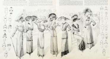 1911 "Toilettes Parisiennes" különkiadása Párizsi és Bécsi modellekkel, Atelier Bachwitz J...