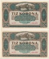 1920. 10K (2x) sorszámkövetők "a 077 356.685 - a 077 356.686" T:AU Adamo K14