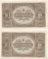 1920. 10K (2x) sorszámkövetők "a 077 356.685 - a 077 356.686" T:AU
Adamo K14