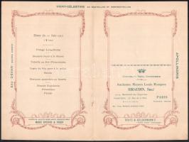 cc 1910-1930 3 db menükártya Berlin, Central hotel, Paris, Grand Hotel, 1937 New York Waldorf Astori...