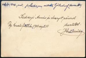 1934 Bp., Északi fűtőház, MÁV 302. sorozatú mozdony, hátoldalon feliratozott fotó, 10×15 cm