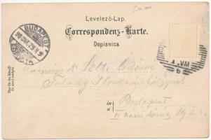 1899 (Vorläufer) Fiume, Rijeka; Pannónia kivándorlási hajó a kikötőben / Auf der Reise von Fiume nac...