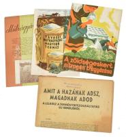 cca 1930-1955 3 db mezőgazdasági témájú reklámlap és prospektus + Amit a hazának adsz, magadnak adod - A lelkész a terménybeszolgáltatás új rendjéről, kissé foltos, 7 p.