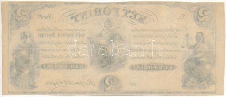 1852. 2Ft "Kossuth bankó", "F" sorozat, kitöltetlen T:F szép papír 
Hungary 185...