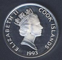 Cook-szigetek 1993. 50$ Ag "Amerika 500 éve-José de San Martin" T:PP
