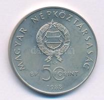 1988. 50Ft Cu-Ni "Világ Vadvédelmi Alap - Kékvércse" T:BU patina Adamo EM101