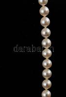 Majorca tenyésztett gyöngy nyaklánc ezüst (Ag) szerelékkel, eredeti dobozában, leírással 36 cm