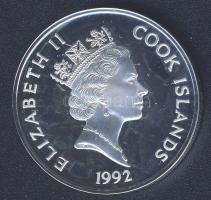 Cook-szigetek 1992. 50$ Ag "Amerika 500 éve-Pedro Mendes de Auiles" T:PP