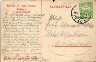 1913 Budapest V. Schuller és társai étterem, belső. Váci körút 68. (mai Bajcsy-Zsilinszky út) (EK)