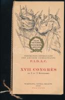 1936 Federation Interalliée des ancians combattants F.I.D.A.C. XVII. Congrés Warszawa, Gdyna, Kraków. meghívó és programfüzet 8 p.