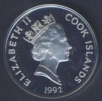 Cook-szigetek 1992. 50$ Ag "Amerika 500 éve-Giovanni de Varazzano" T:PP