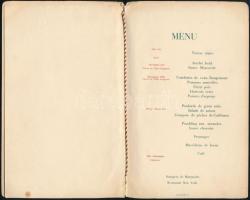 1931 Margitsziget New York étterem menükártya. Zsinórfűzött papírborítóval