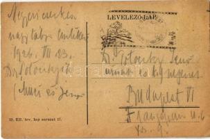 1926 Cserkész művészlap magyar címerrel. ER. lev. lap sorozat 17. / Hungarian boy scout art postcard...