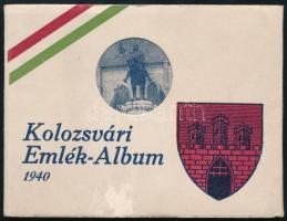 1940 Kolozsvári Emlékalbum, 10 db képet tartalmazó leporelló, borítón kis sérüléssel