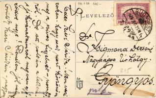 1924 Budapest VI. Szt. Teréz intézet, Római katolikus kisdedóvó, elemi polgári leány iskola, címfest...