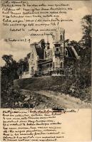 1902 Nagyszalánc, Nagy-Szaláncz, Szalánc, Salanc, Slanec (Kassa); Kerekhegyi vadászlak, kastély / hunting castle (szakadás / tear)