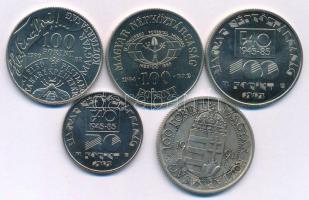 1984. 100Ft Cu-Ni "FAO - Ha kivágod, ültess is" + 1985. 20Ft Cu-Ni "FAO" + 100Ft...