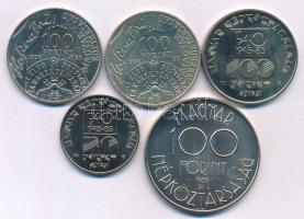 1985. 20Ft Cu-Ni "FAO" + 100Ft Cu-Ni "FAO" + 1986. 100Ft Cu-Ni "Fáy András&...