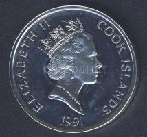 Cook-szigetek 1991. 50$ Ag "Amerika 500 éve-Abraham Lincoln" T:PP