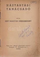(Szentpétery Ágnes):
 Egy magyar háziasszony
Háztartási tanácsadó.
Budapest, [1943]. Papp Jenő ,,...